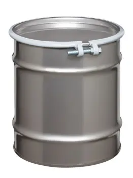 20 Gallon Open Head Stainless Steel Drum With Bolt Ring Closure